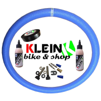 Mousse bici Klein + válvulas + látex + cinta tubelizar